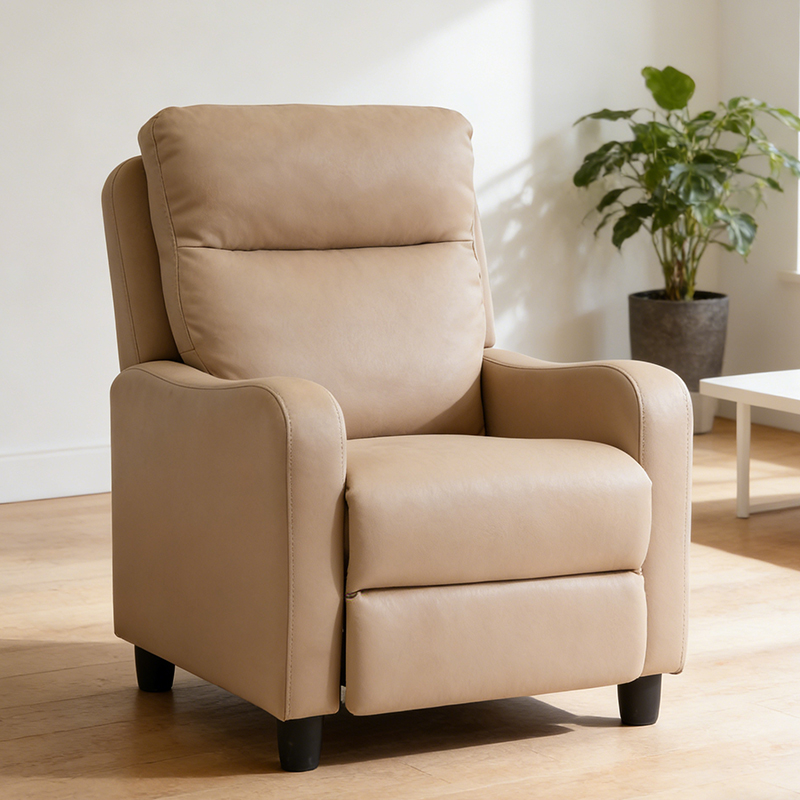 Recliner din microfibră Împingeți înapoi scaunul club