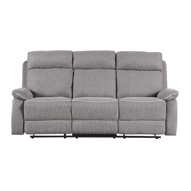 Set de canapele înclinabile manual din 2 piese din material textil