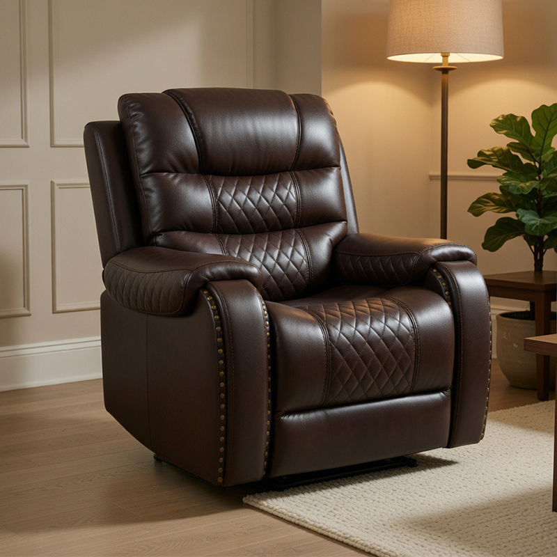 Recliner electric din imitație din piele 